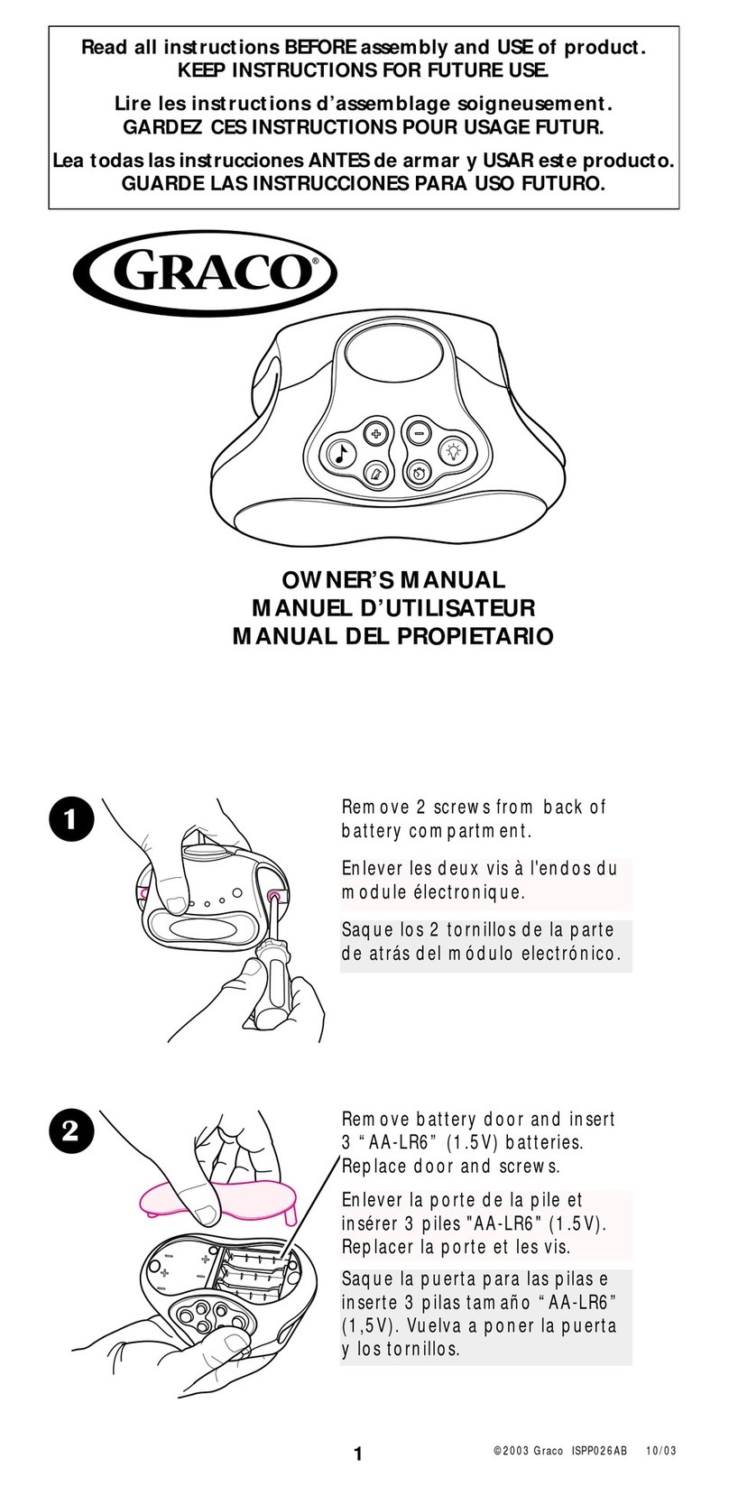 Graco Baby Accessories User manual