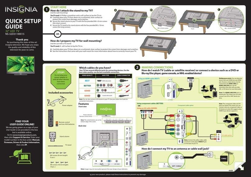 Insignia NS-32D311MX15 User manual