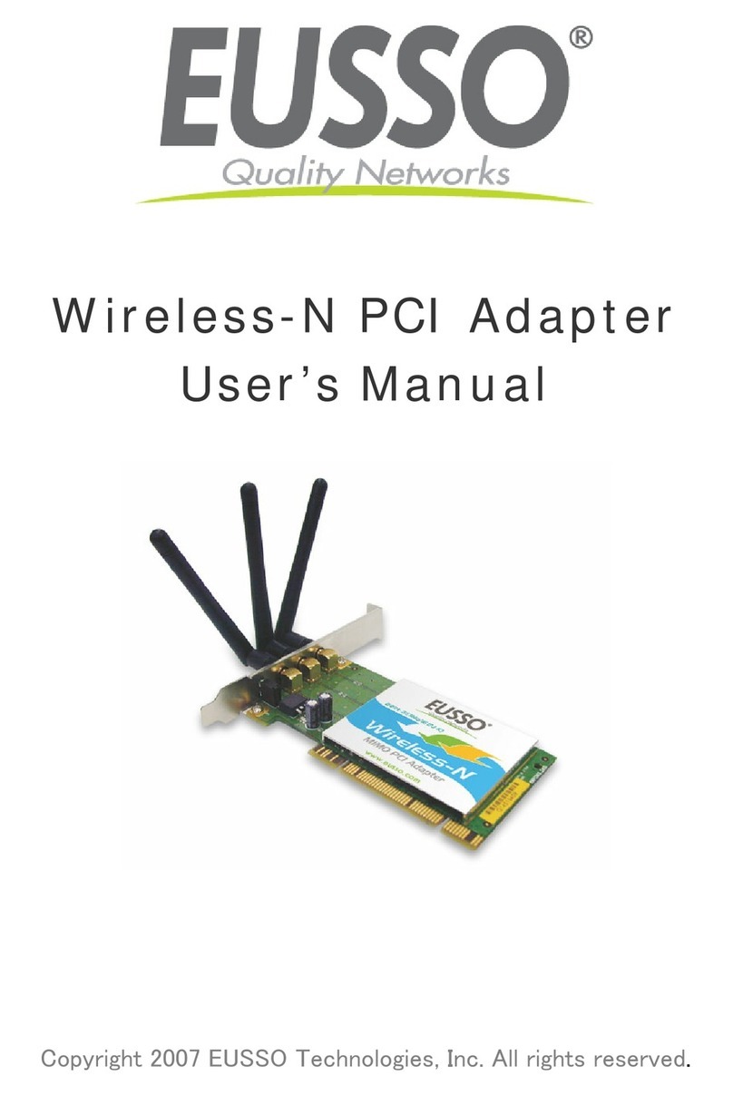 Eusso Wireless-N PCI Adapter User manual