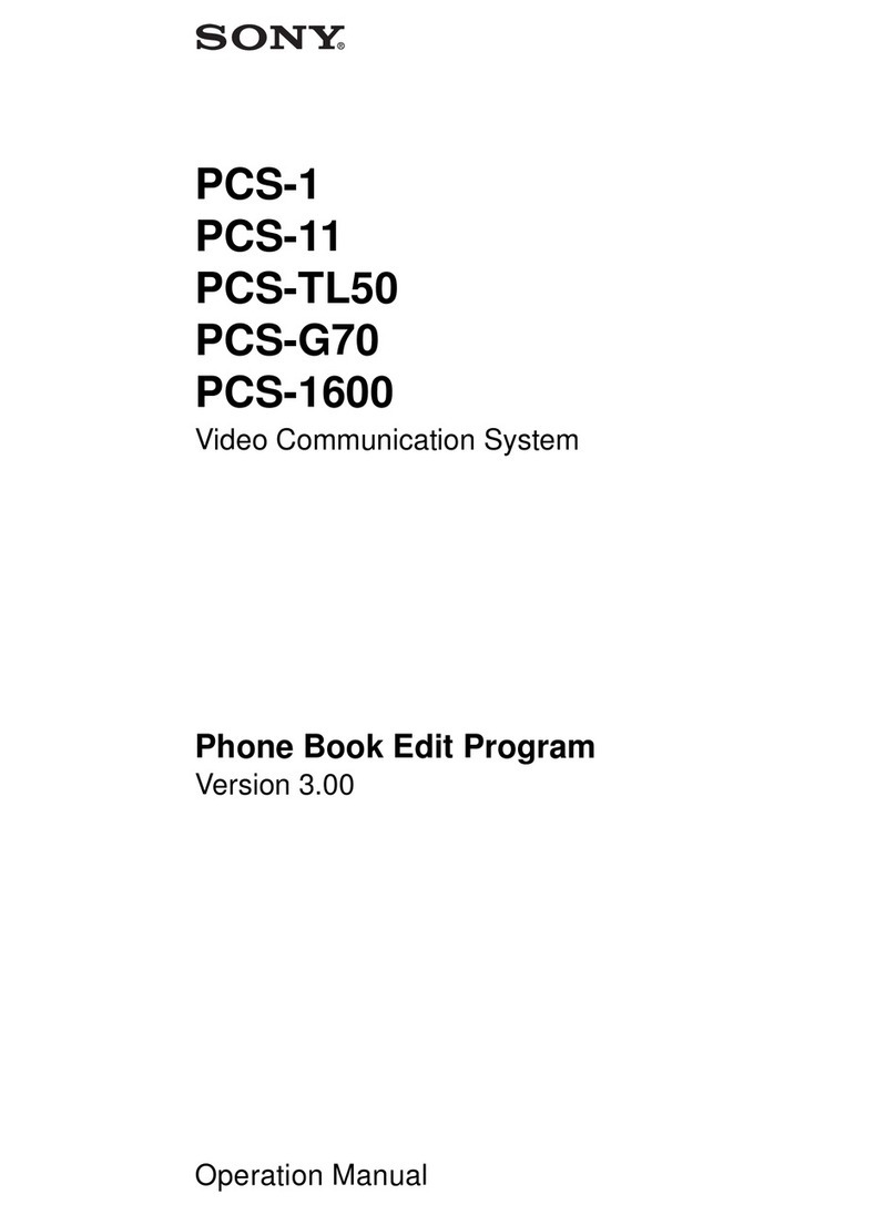 Sony PCS-1 - Video Conferencing Kit Operation manual