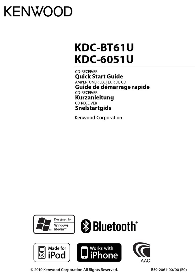 Kenwood KDC-BT61U quick start guide