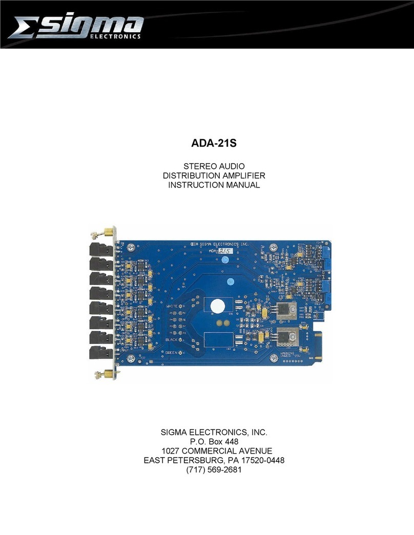 Sigma ADA-21S instruction manual