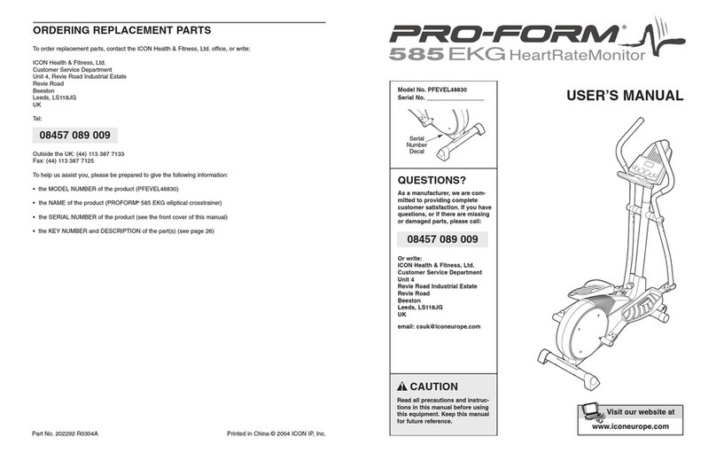 Pro-Form PFEVEL48830 User manual