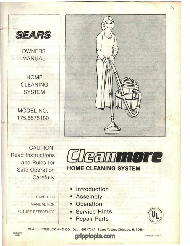 Sears Cleanmore 175.8575180 User manual