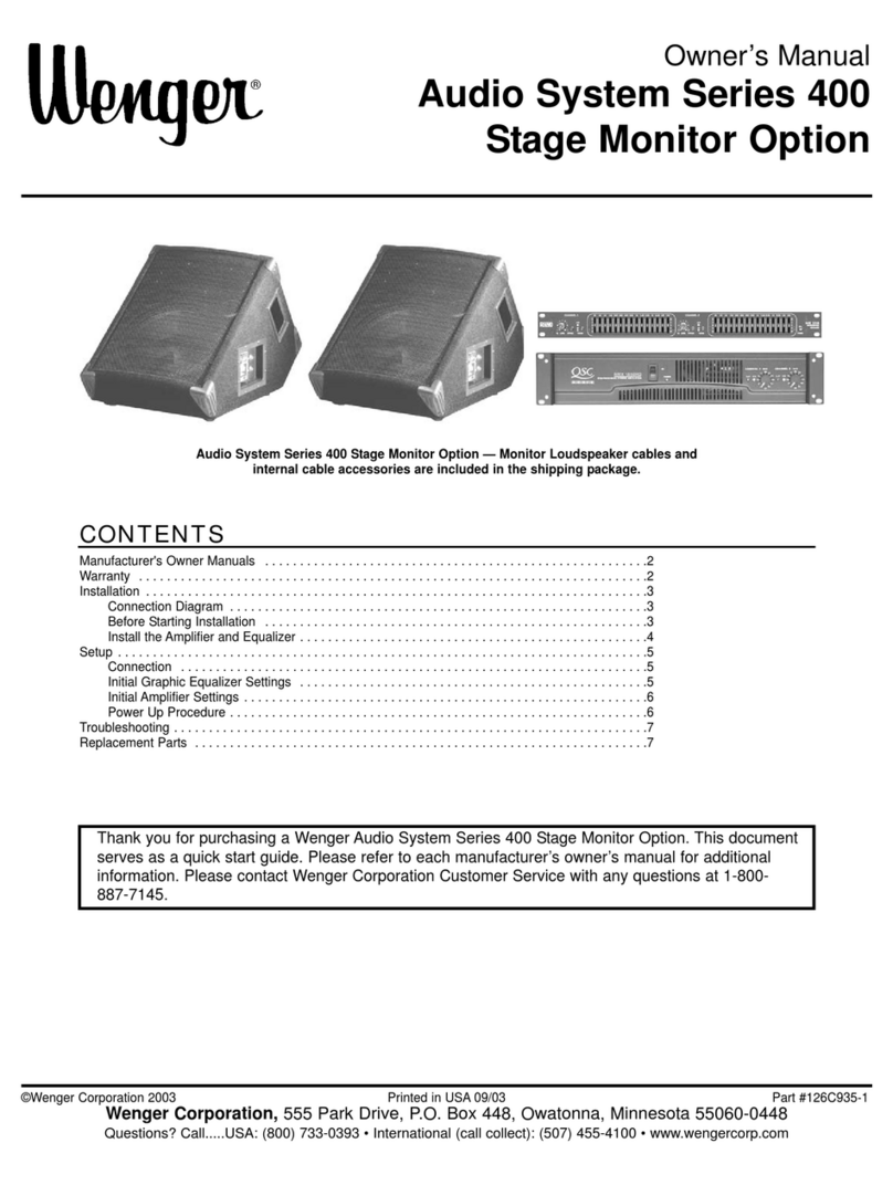 Wenger 400 Series owner's manual