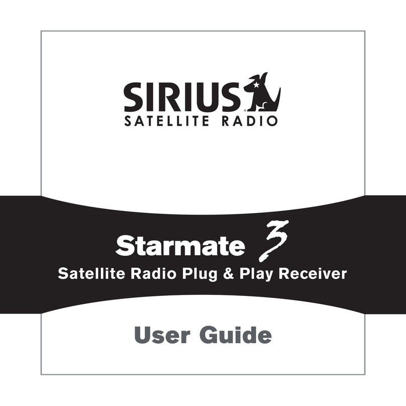 Sirius Satellite Radio Starmate 3 user guide Sirius Satellite Radio Starmate 3 user guide