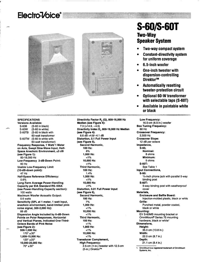 Electro-Voice S-60 Specifications
