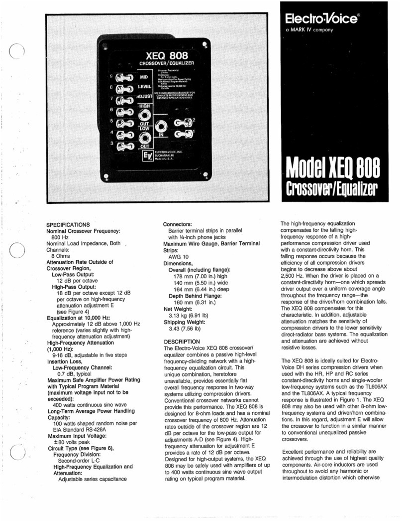 Electro-Voice XEQ 808 Specifications