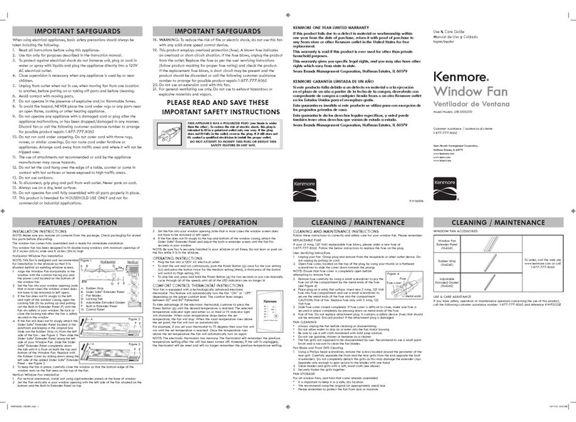 Kenmore 258.33052310 User manual