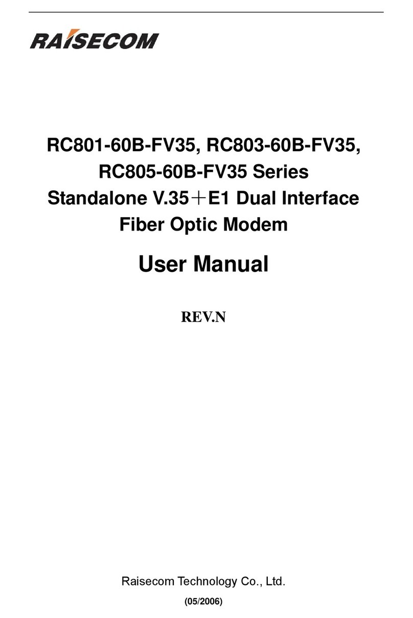 Raisecom RC801-60B-FV35 Series user manual