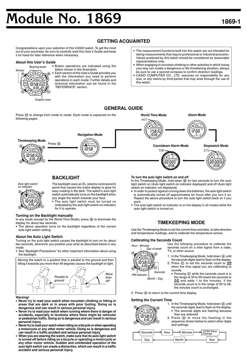 Casio 1869 User manual