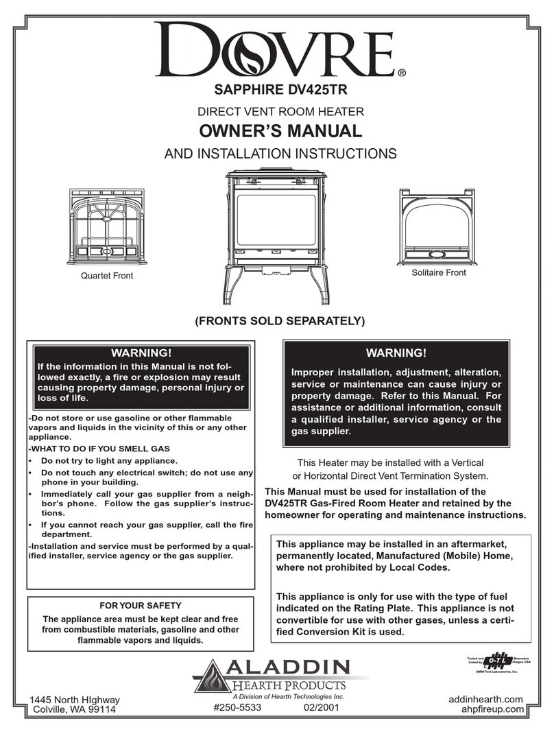 Dovre SAPPHIRE DV425TR Operating instructions