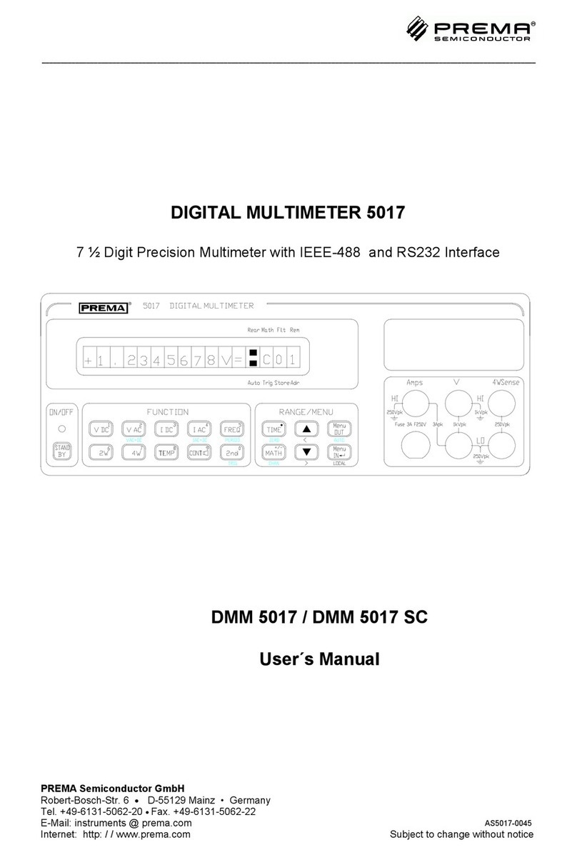 Prema DMM 5017 SC user manual