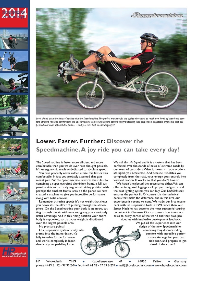 HP Velotechnik Speedmachine User manual