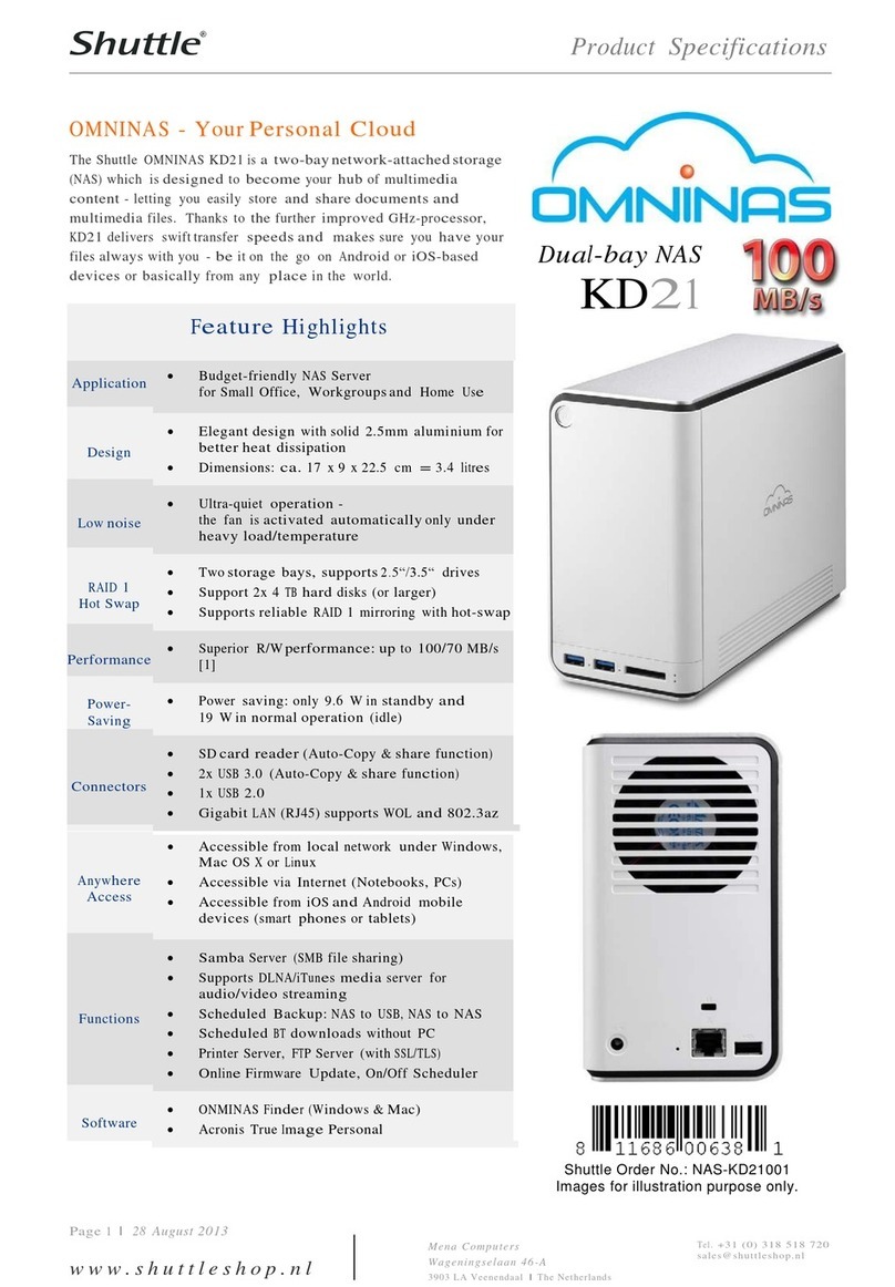 Shuttle Omninas KD21 Product specifications