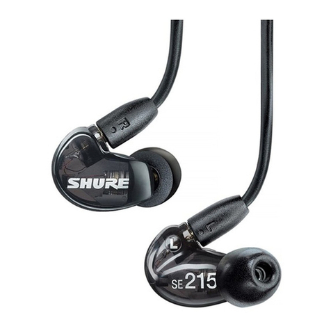 Shure Sound Isolating SE215 User manual