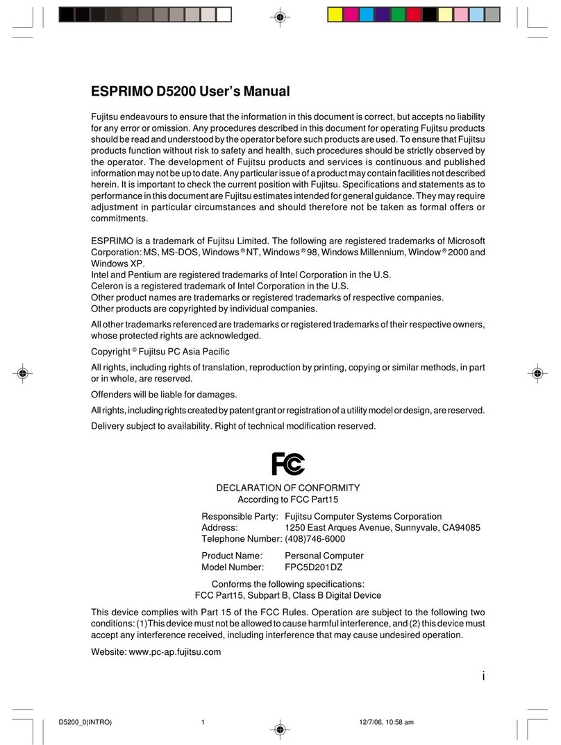 Fujitsu FPC5D201DZ User manual