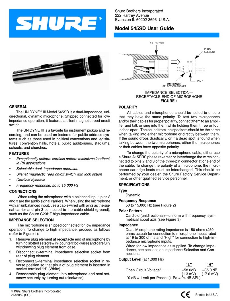 Shure 545SD user guide