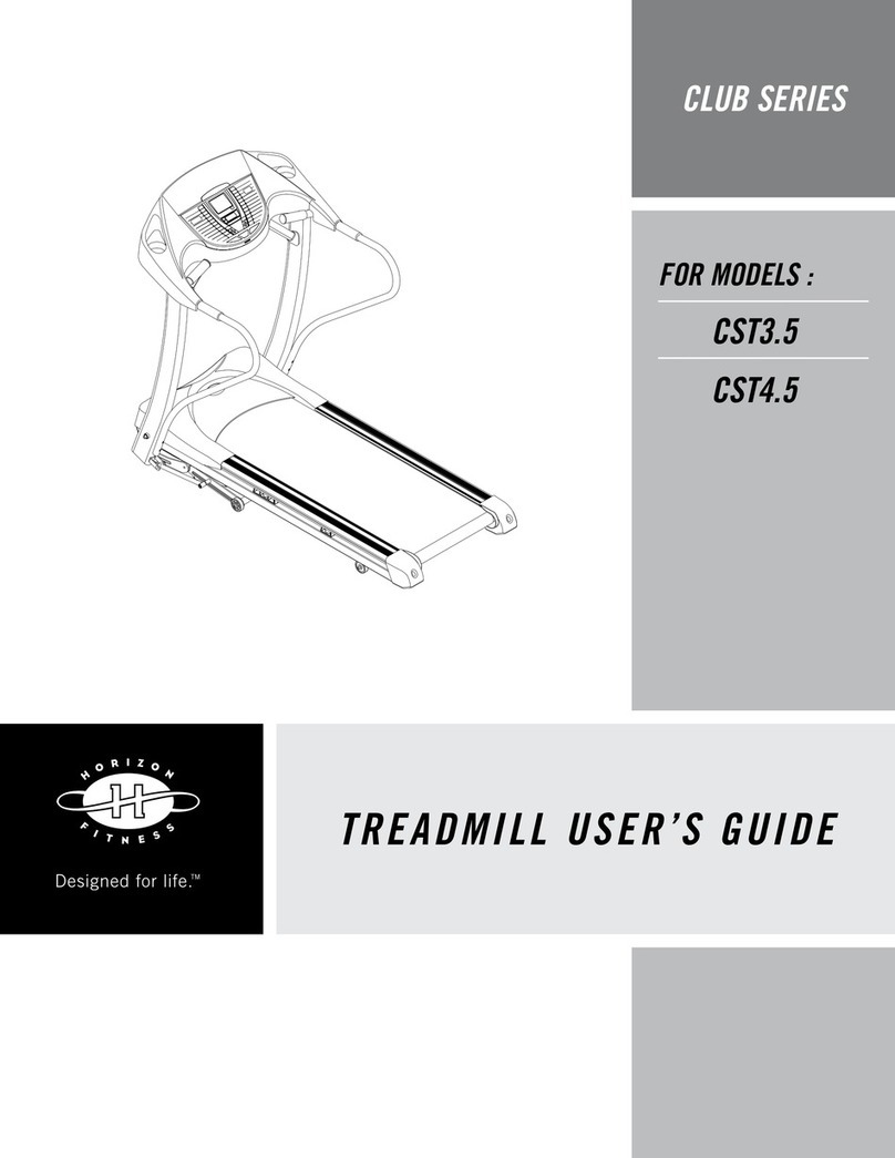 Horizon Fitness CLUB SERIES CST3.5 user guide