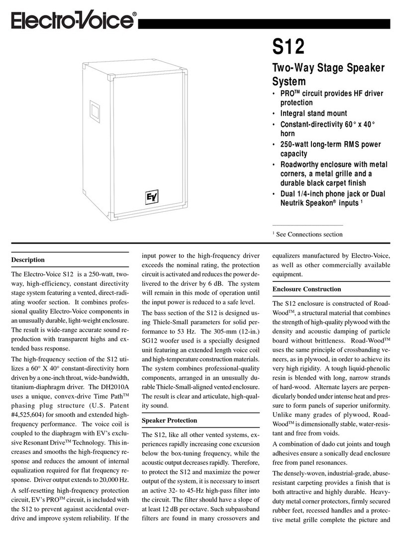 Electro-Voice S12 User manual Electro-Voice S12 User manual