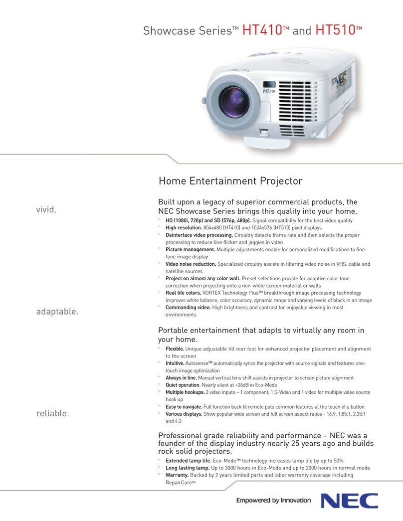 NEC HT410 Series Specifications