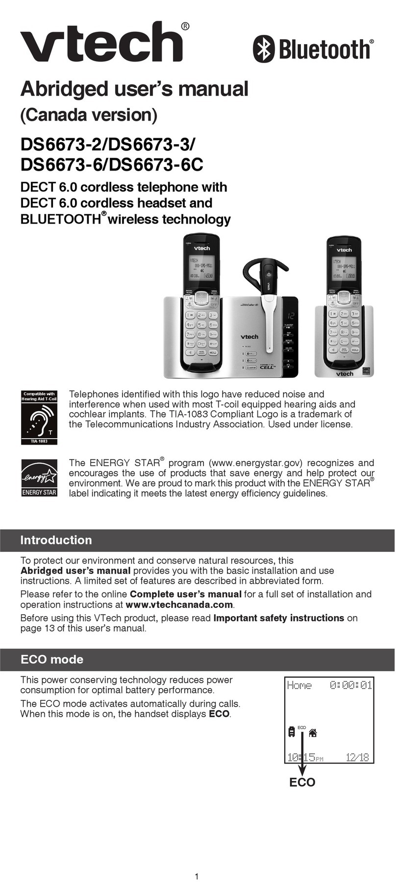 V-tech DS6673-2 User manual