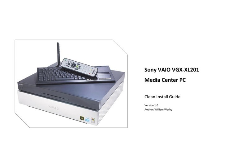 Sony VAIO VGX-XL201 User manual