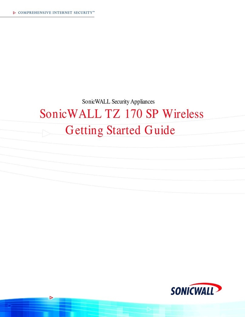 SonicWALL TZ 170 SP User manual SonicWALL TZ 170 SP User manual
