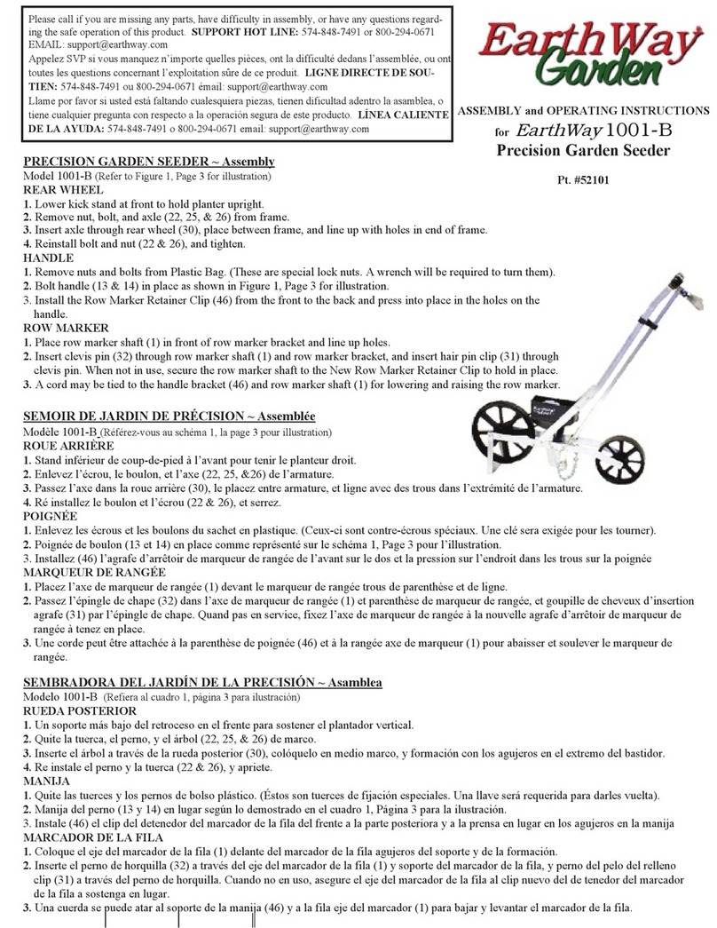 Earth Way 1001-B Assembly and operating instructions