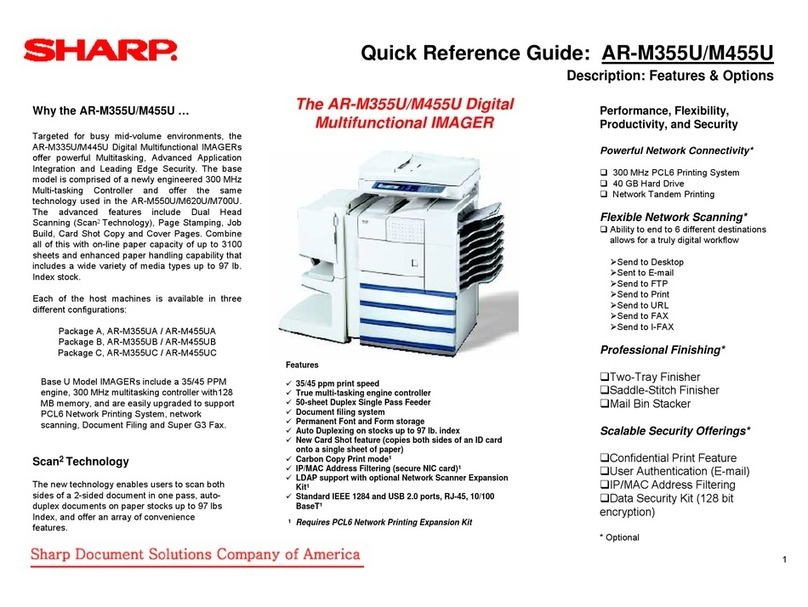 Sharp AR-M355U User manual