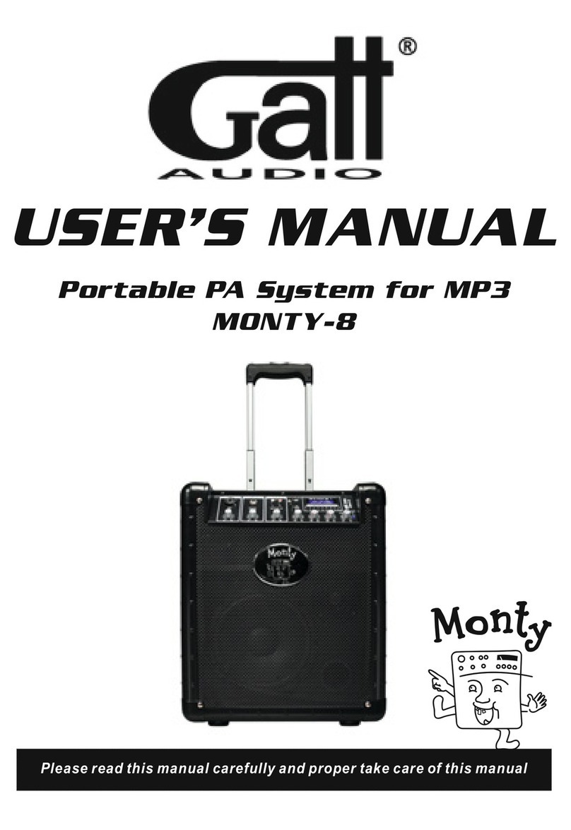 GATT AUDIO MONTY-8 user manual