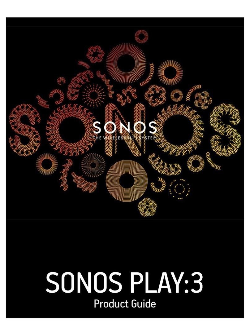 Sonos PLAY:3 User manual Sonos PLAY:3 User manual