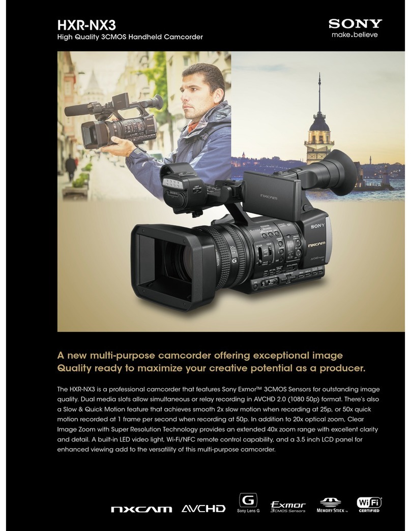 Sony NXCAM HXR-NX3 User manual Sony NXCAM HXR-NX3 User manual