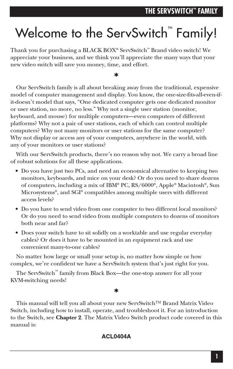 Black Box ServSwitch User manual Black Box ServSwitch User manual