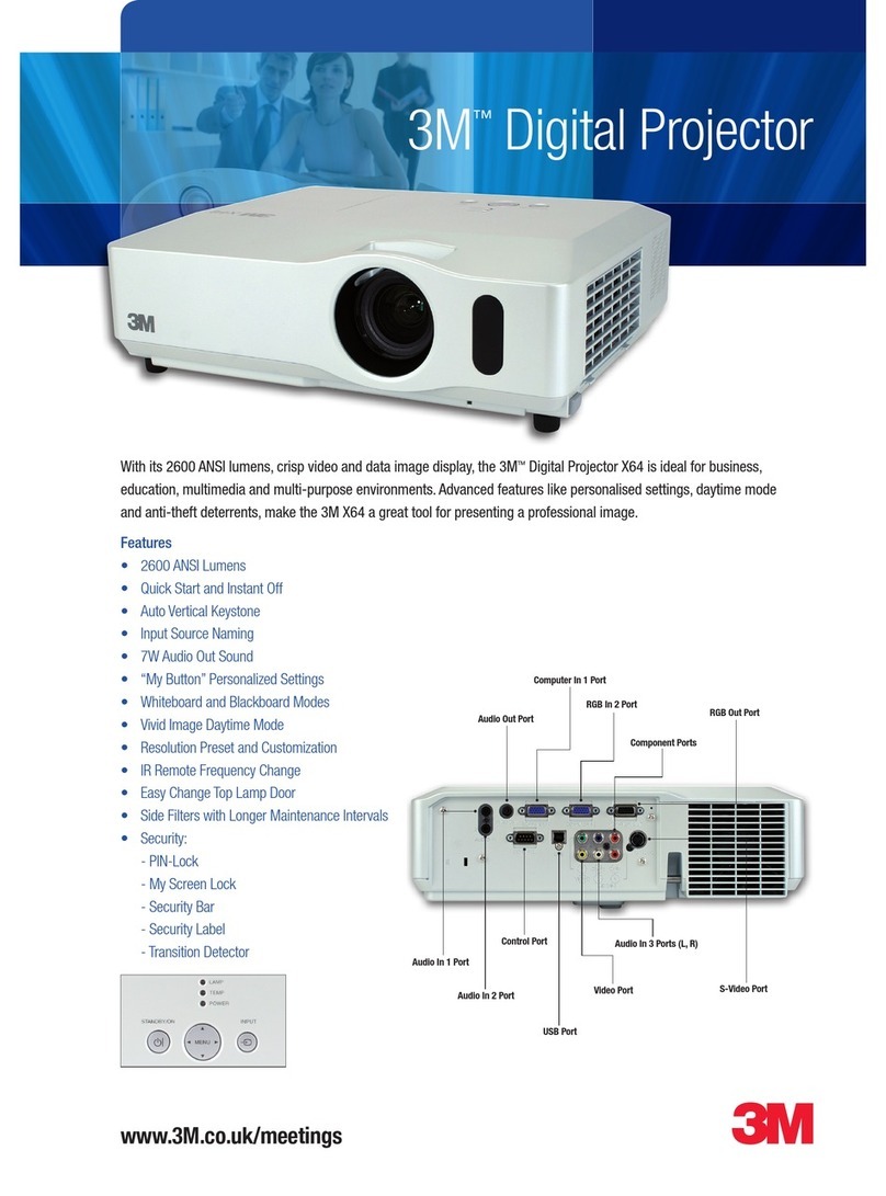 3M Digital Projector X64 User manual