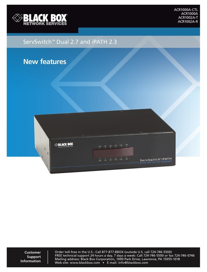 Black Box ServSwitch ACR1000A-CTL User manual