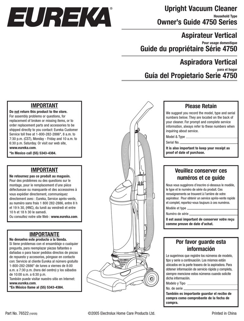 Eureka 4750 Series User manual