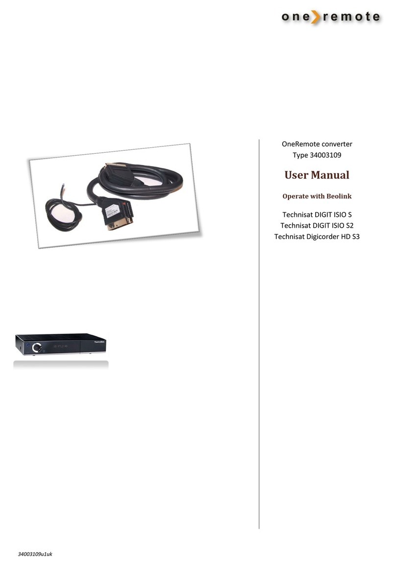One Remote 34003109 user manual