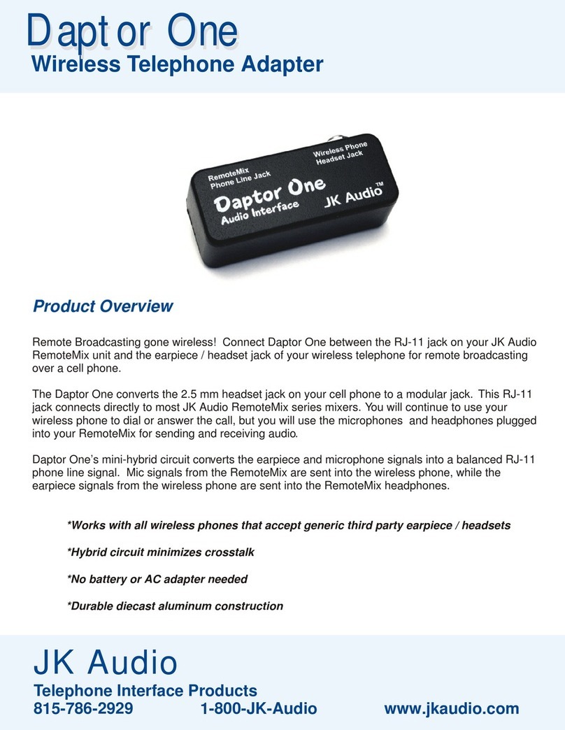 JK Audio Daptor One Specifications