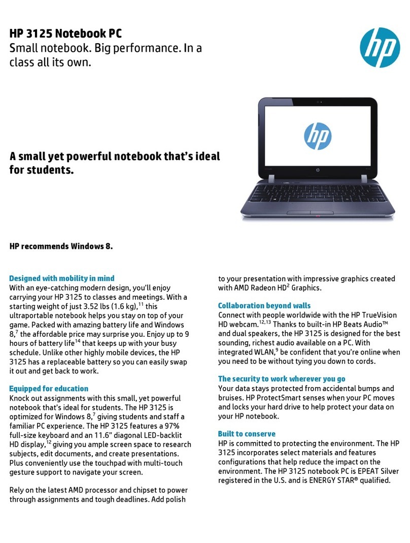 HP Pro 3125 - Minitower PC User manual