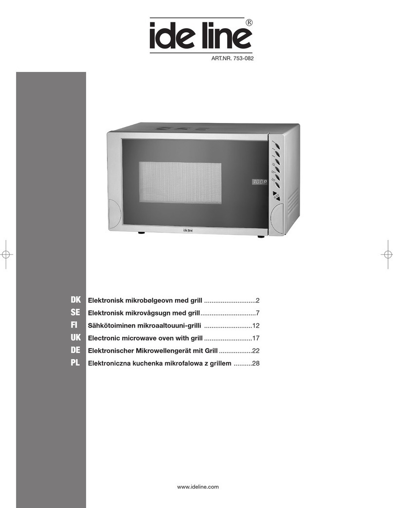 Ide Line Electronic microwave oven with grill instructions