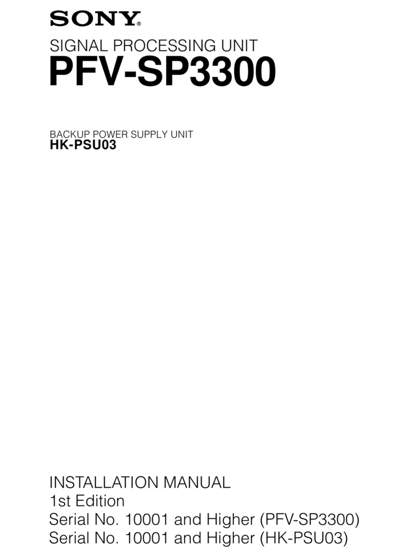 Sony PFV-SP3300 User manual Sony PFV-SP3300 User manual