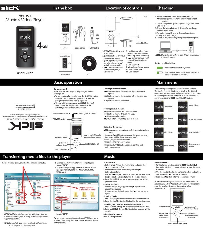Slick MP418C-4 User manual Slick MP418C-4 User manual