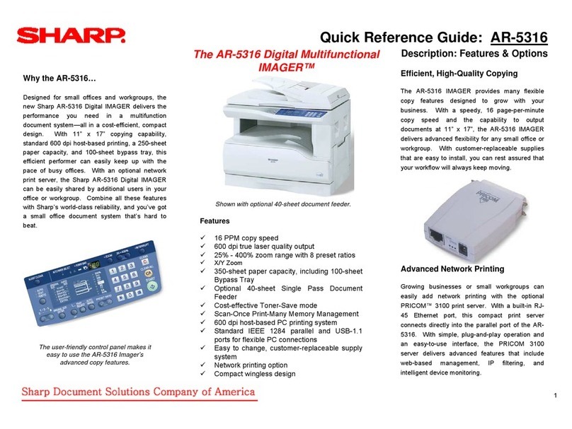 Sharp IMAGER AR-5316 User manual