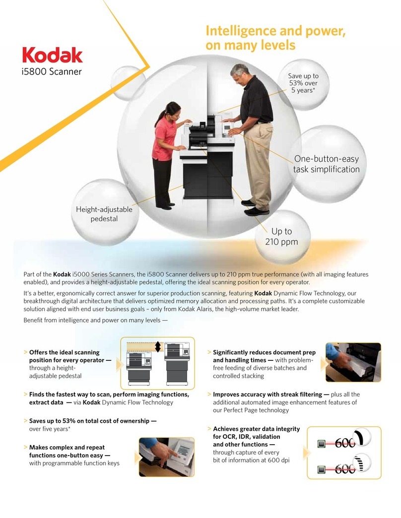 Kodak i5800 Scanner User manual