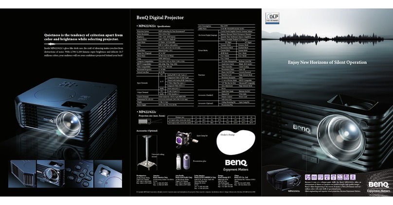 BenQ MP622 - XGA DLP Projector Specifications