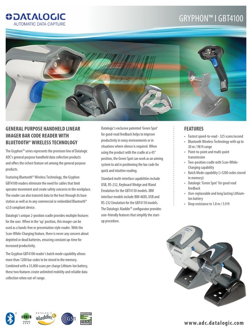 Datalogic Gryphon I GBT4100 Specifications