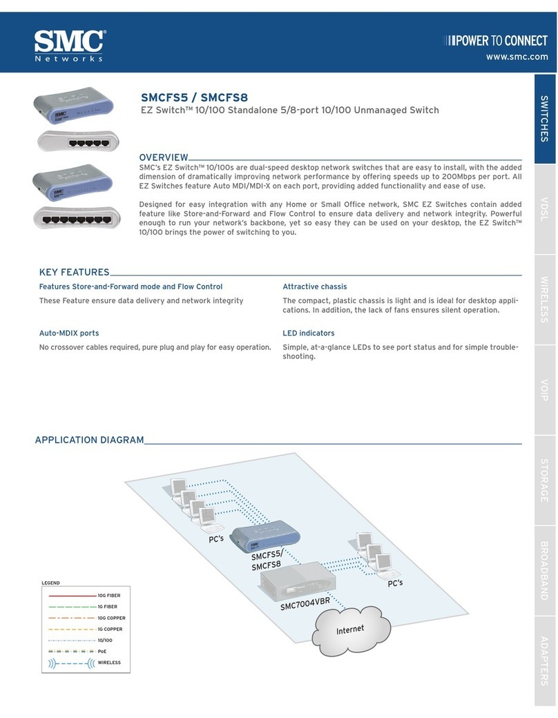 SMC Networks EZ Switch SMCFS5 Features & specifications