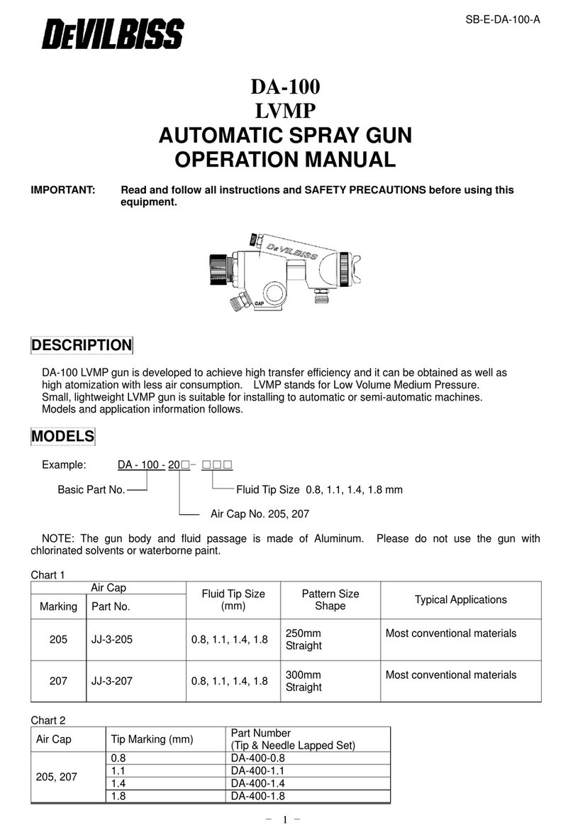 DeVilbiss DA-100 Operation manual