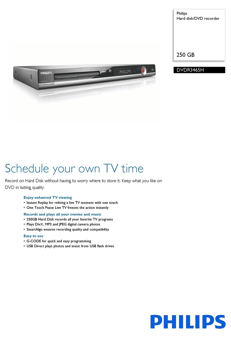Philips ShowView DVDR3465H Specifications